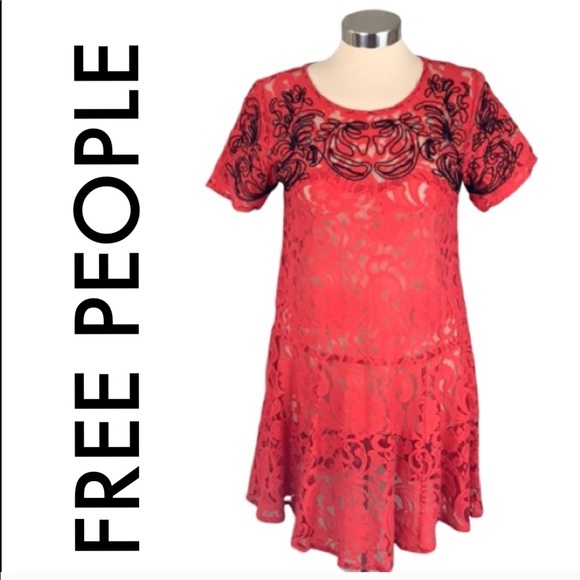 Free People Dresses & Skirts - 👑 FREE PEOPLE LACE DRESS 💯AUTHENTIC